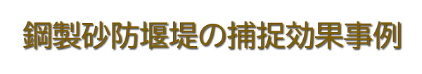 鋼製砂防えん堤の捕捉効果事例